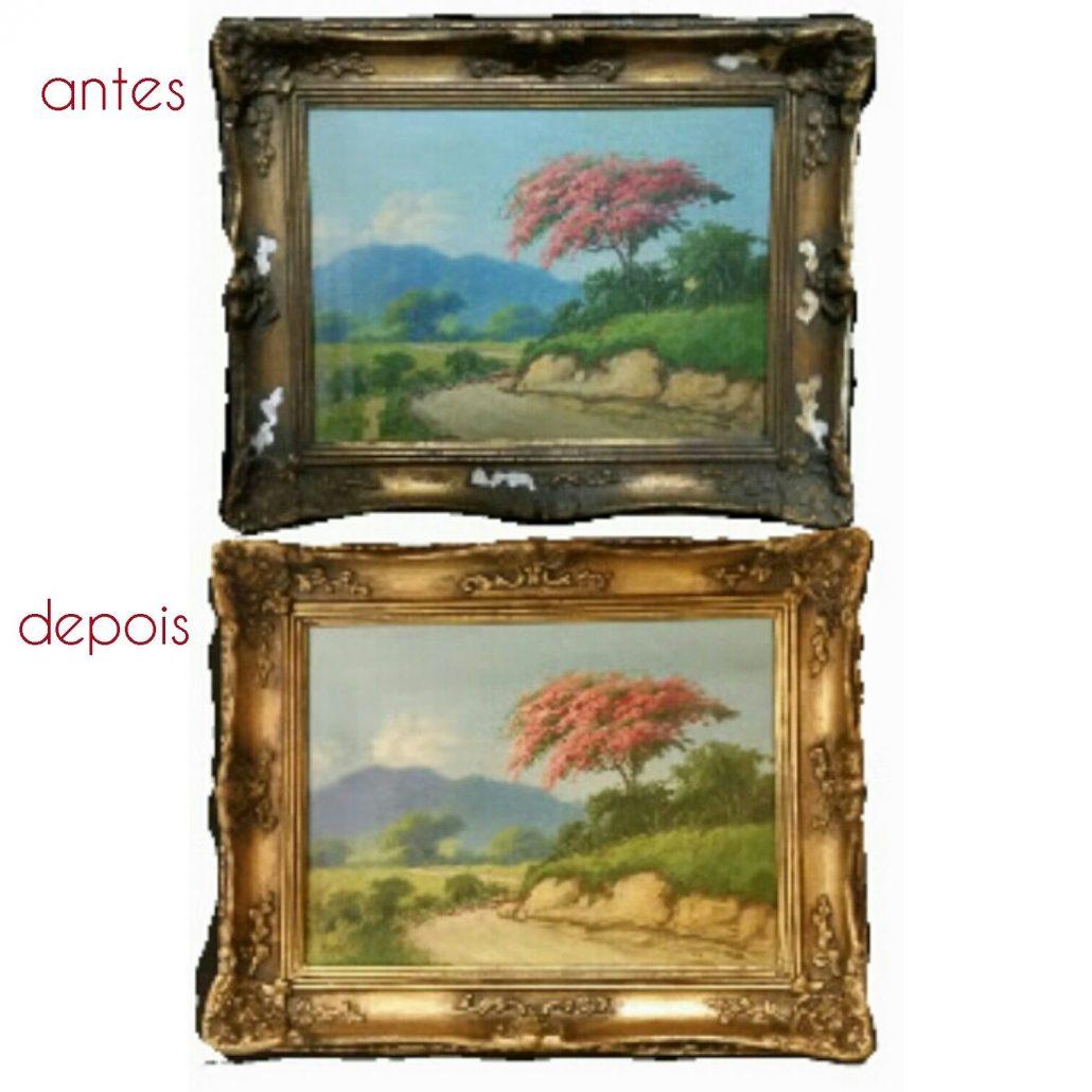 restauração de quadro antigo